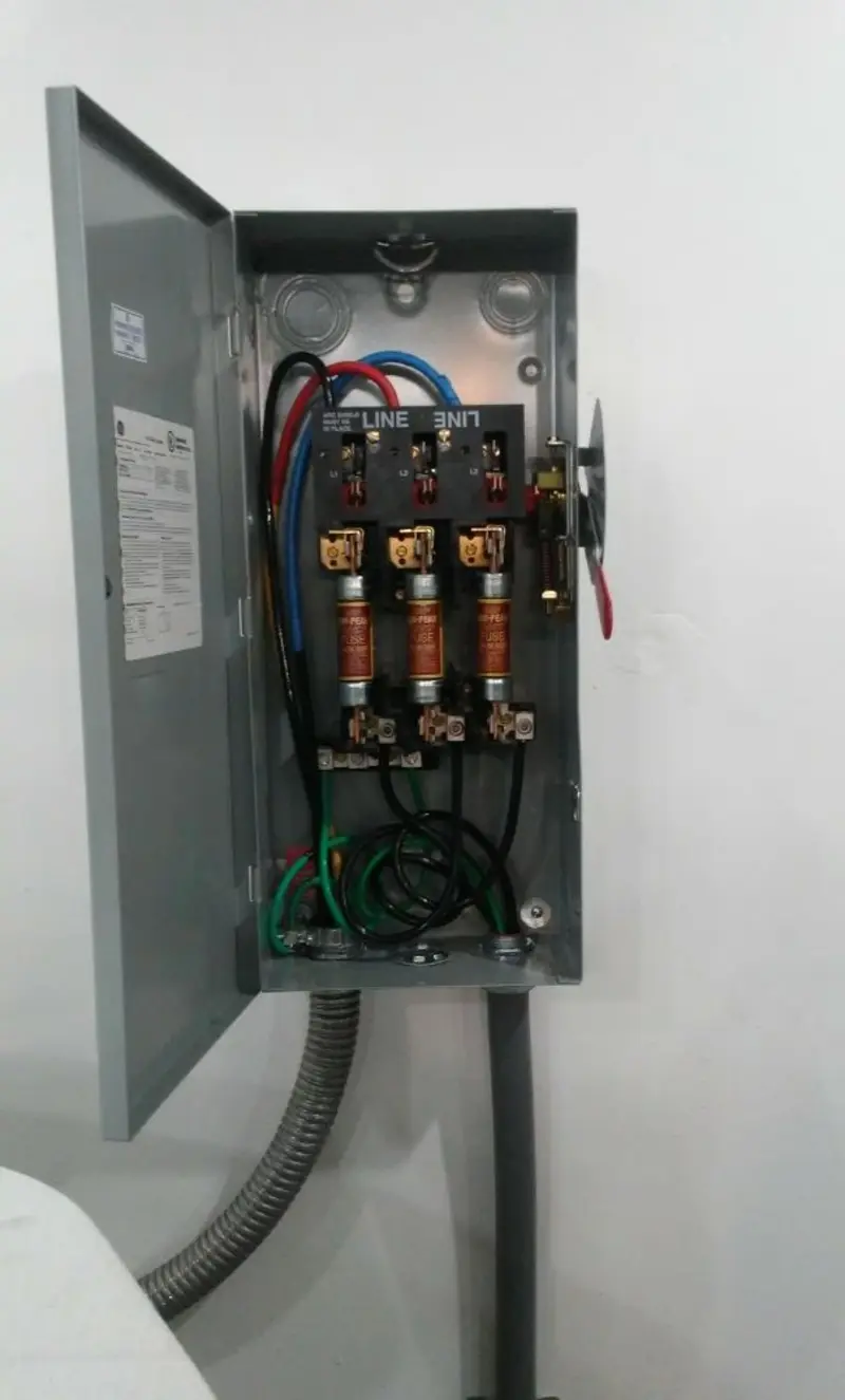 Three-phase disconnect switch installed for Electrical Wiring & Rewiring in Farrell