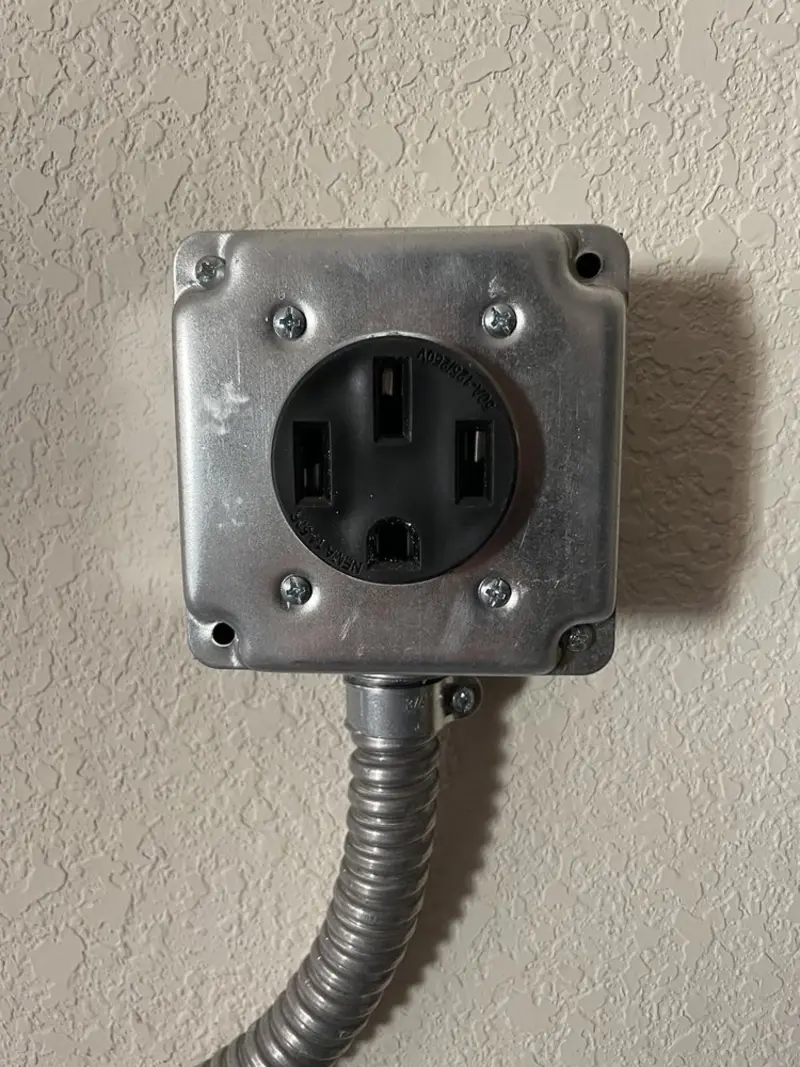 NEMA 14-50 outlet installed for Smart Home Electrical in Farrell